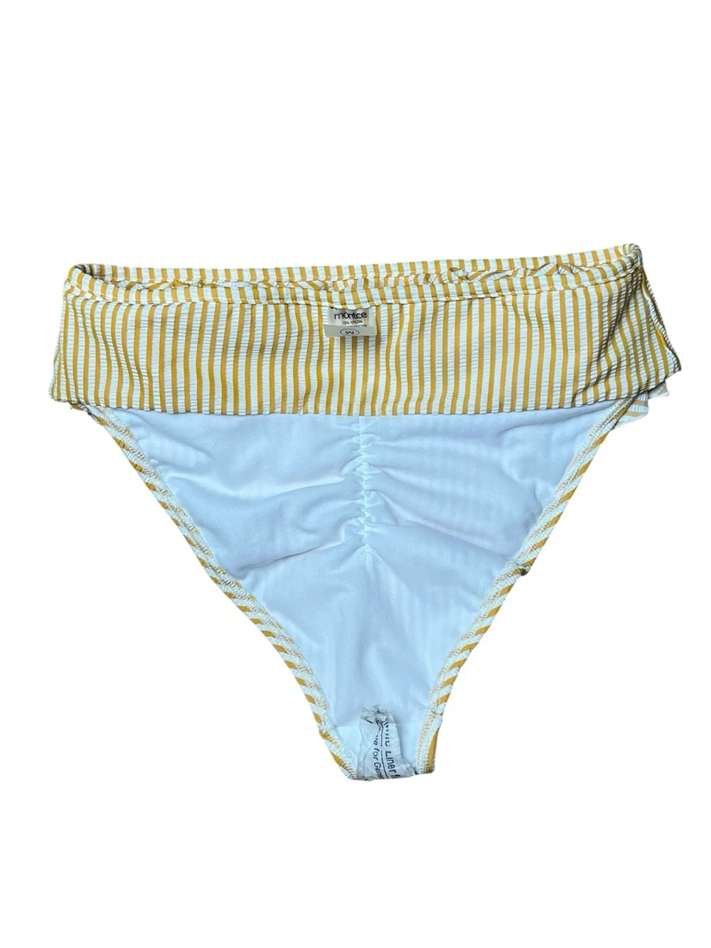 New Montce Canary Stripe Tamarindo Ruffle High-Leg French Cut Bikini Bottom